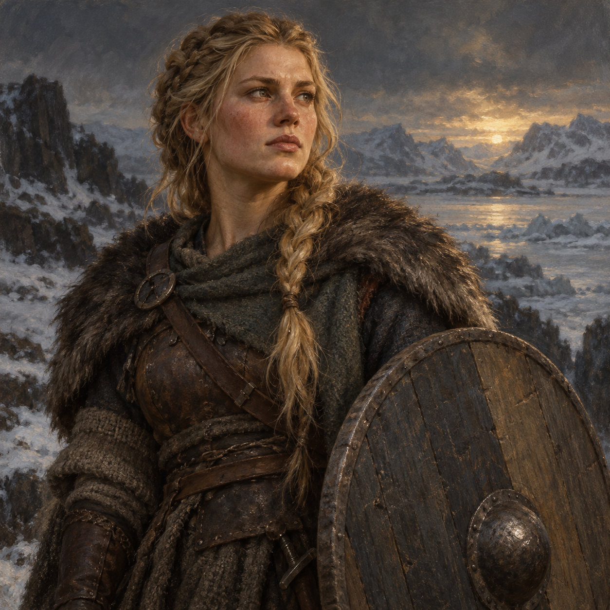 Concept portrait of Astrid during her shield maiden years